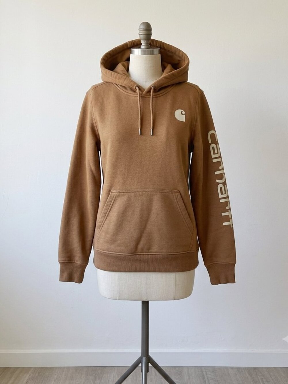 Carhartt 102791-BRN Women's Clarksburg Graphic Sleeve Pullover Sweatshirt Small